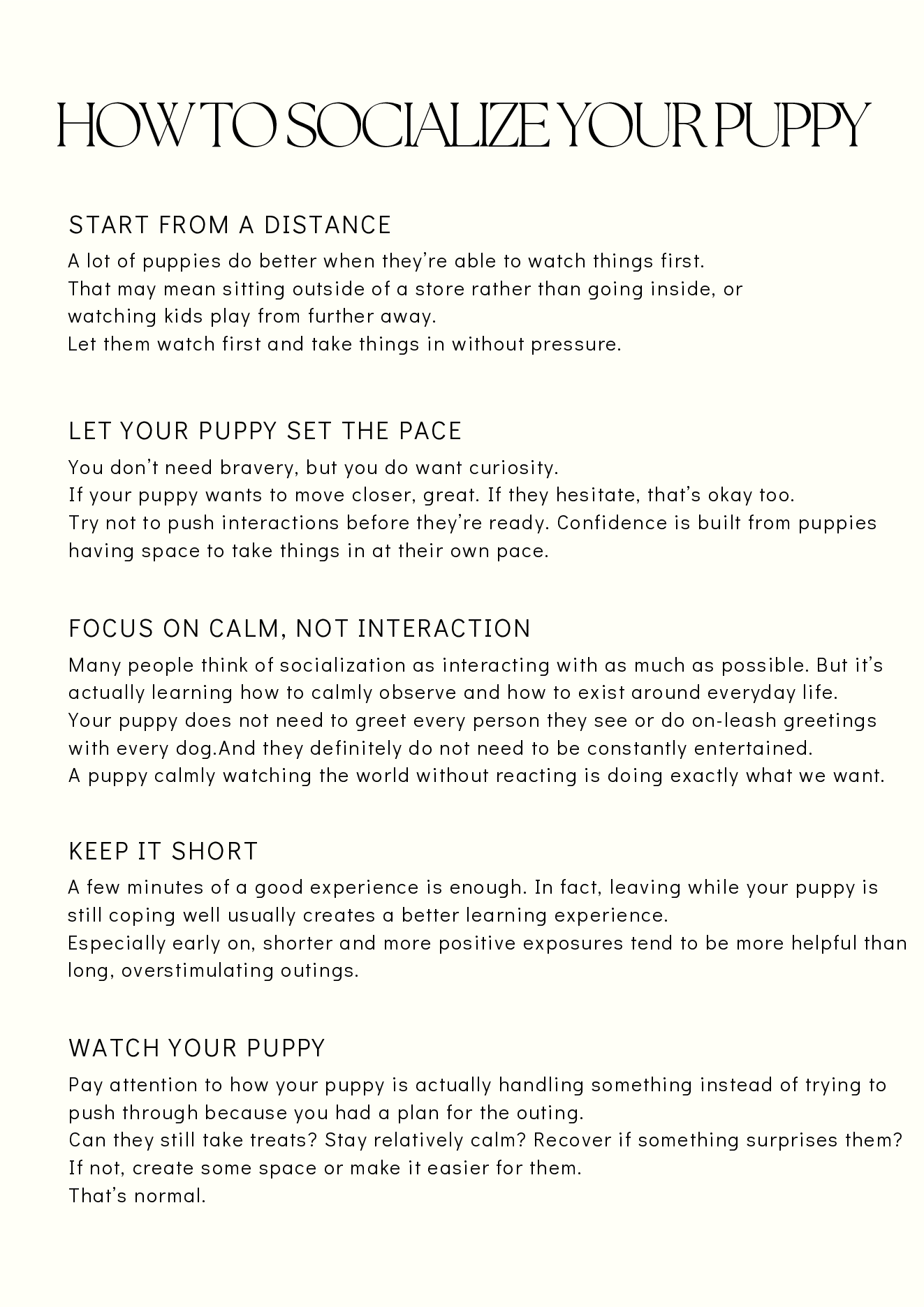 Puppy Socialization Guide page 5