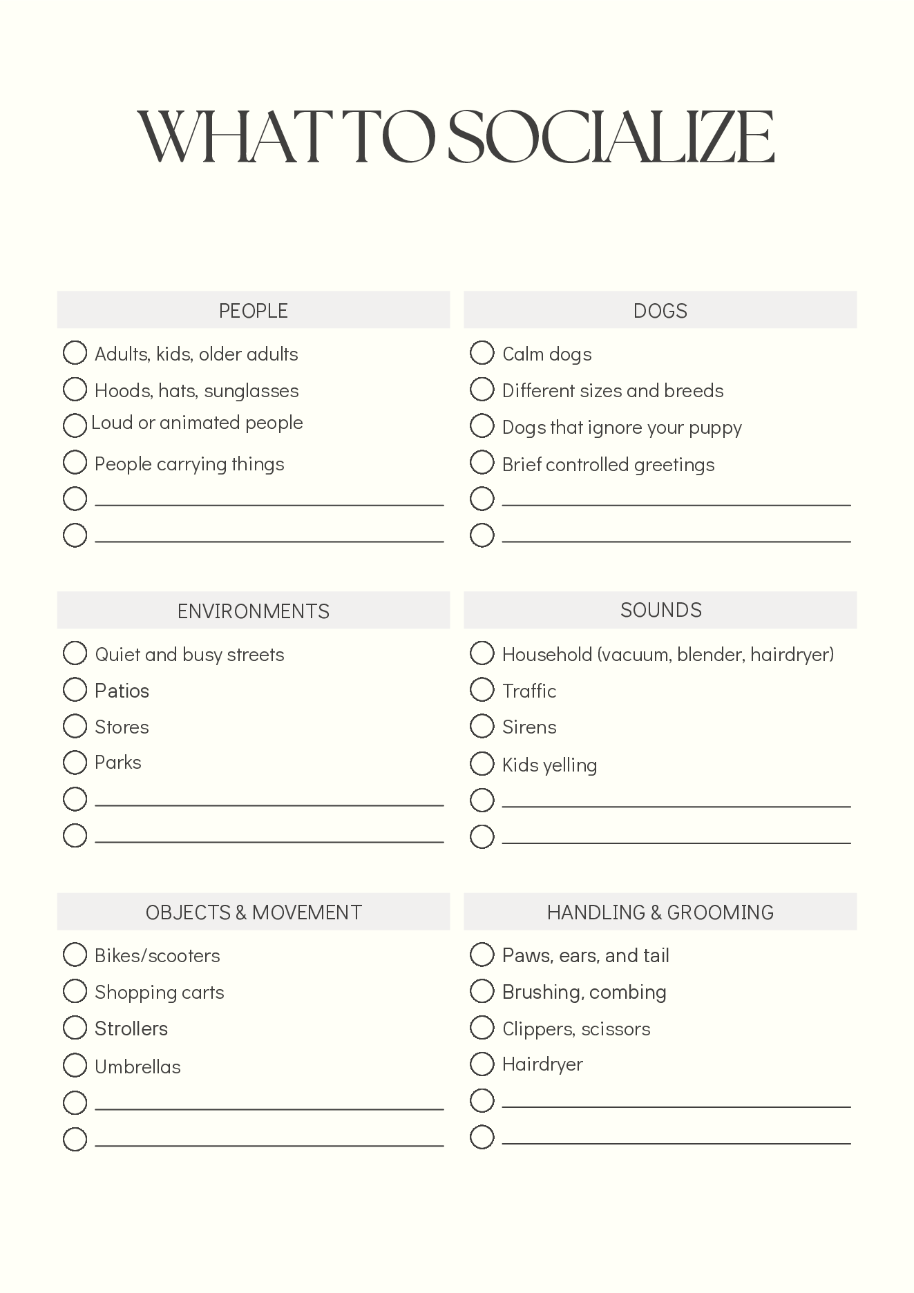 Puppy Socialization Guide page 8